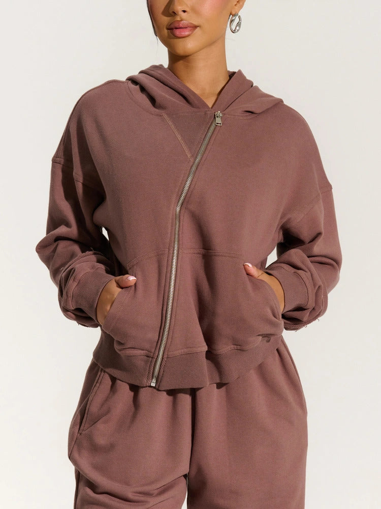 Naked Wardrobe Women's Zip Up Hoodie Jacket