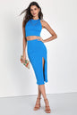 Lulus Women's Absolute Edge Sleeveless Two-Piece Bodycon Midi Dress