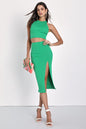 Lulus Women's Absolute Edge Sleeveless Two-Piece Bodycon Midi Dress