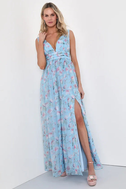 Lulus Women's Garden Romance Organza Maxi Dress