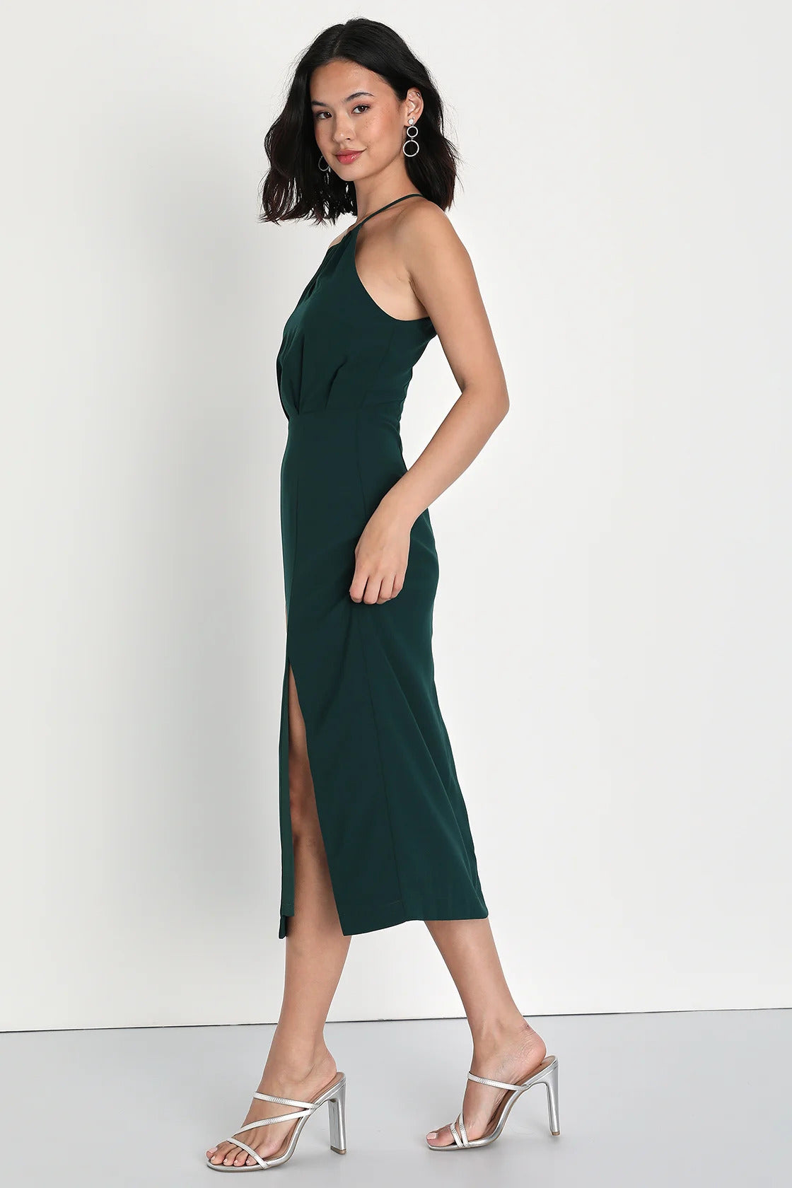 Lulus Women's Dreamy Date Night Sleeveless Midi Dress