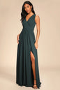 Lulus Women's Thoughts of Hue Surplice Maxi Dress