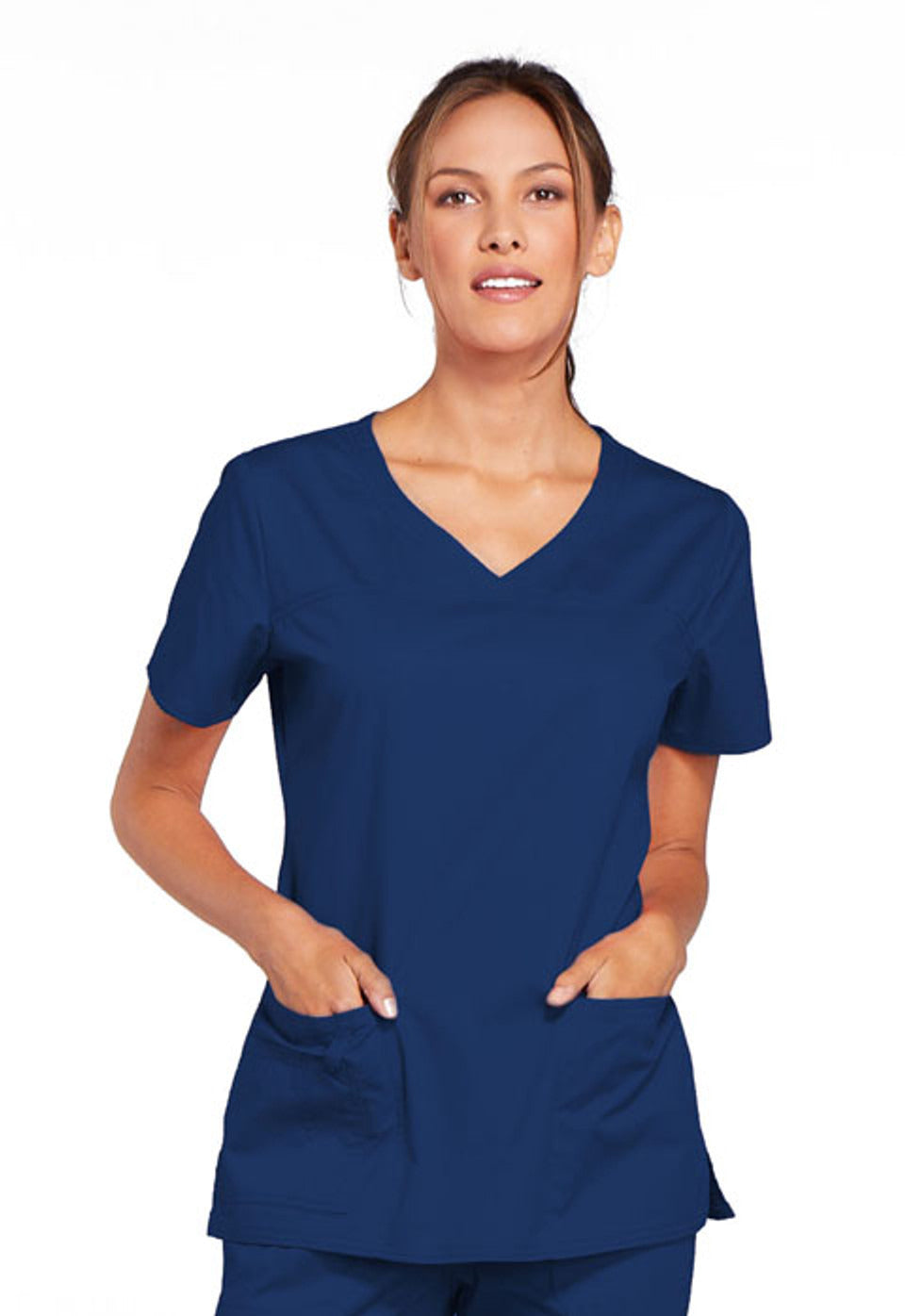 Cherokee Workwear Core Stretch Women's V-Neck Top #4727 3