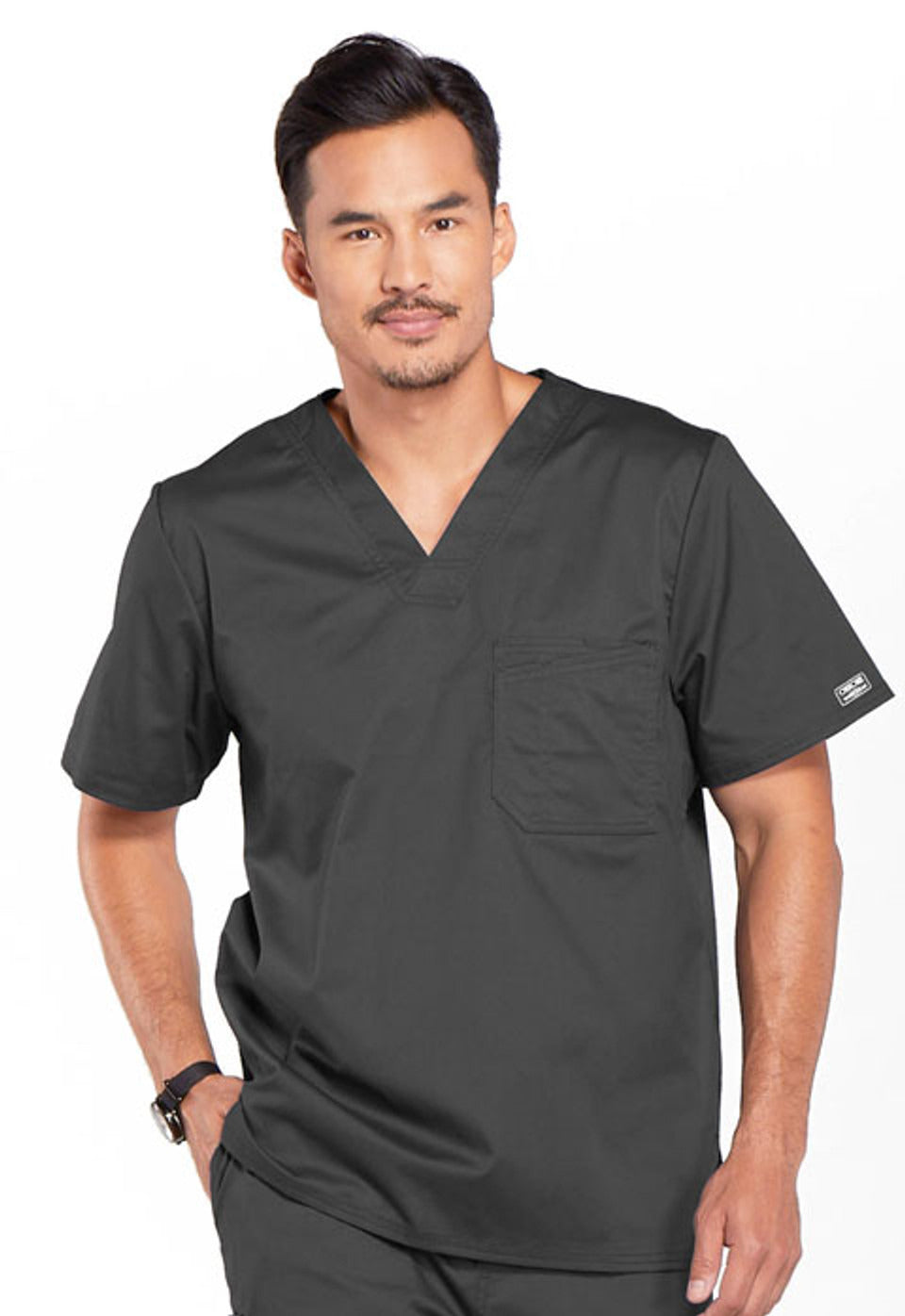 Cherokee Workwear Core Stretch Men's V-Neck Top #4743 3