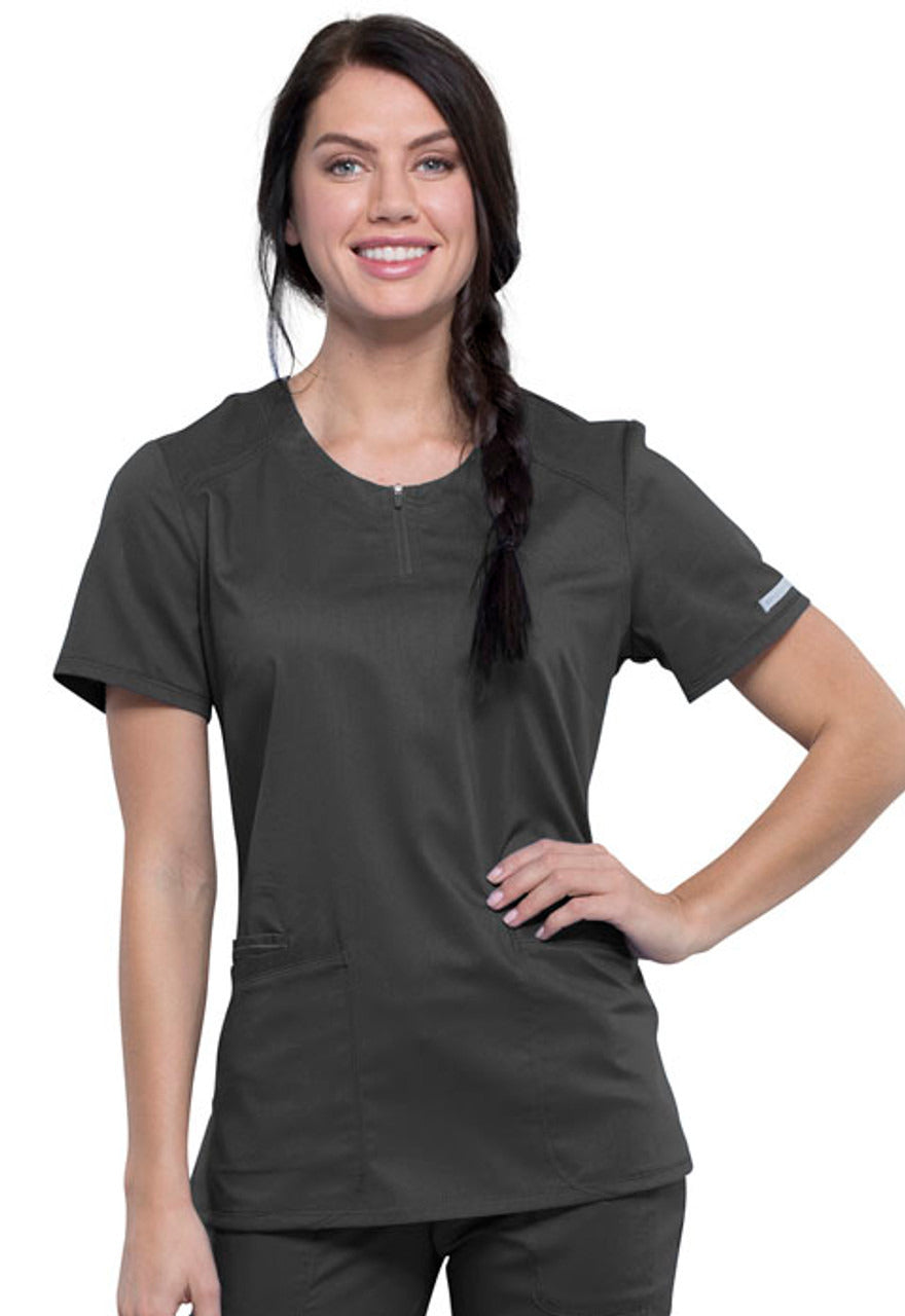 Cherokee Workwear Revolution Women's Round Neck Top #WW602-1