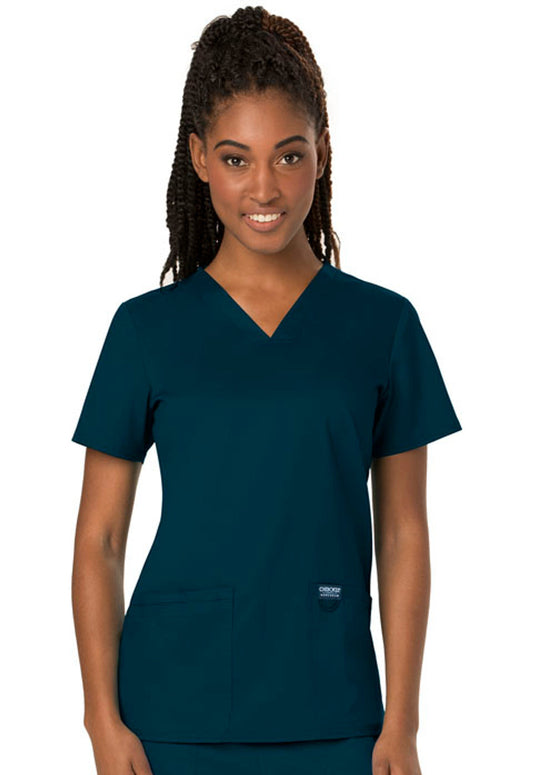 Cherokee Workwear Revolution Women's V-Neck Top #WW620 1