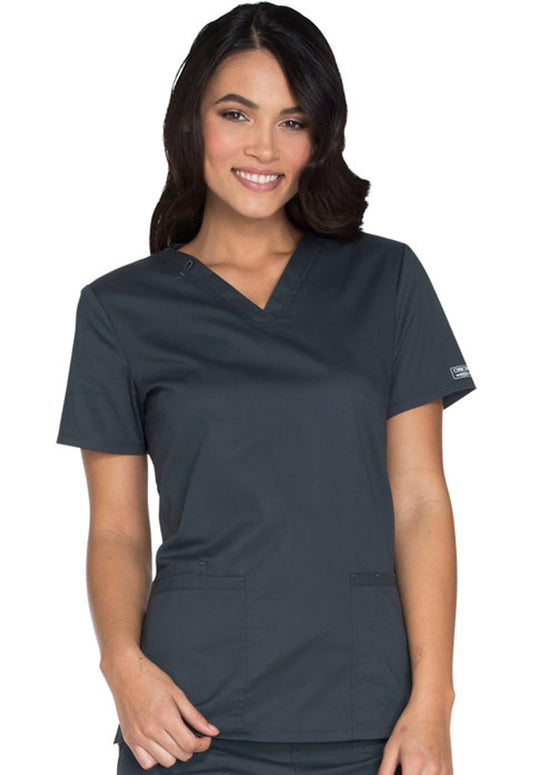 Cherokee Workwear Core Stretch Women's V-Neck Top #WW630 3