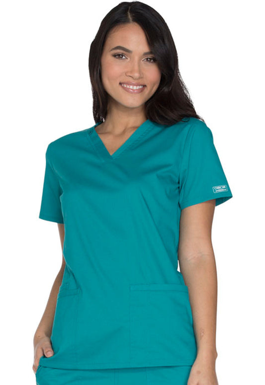 Cherokee Workwear Core Stretch Women's V-Neck Top #WW630 4