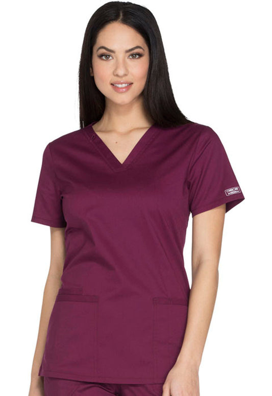 Cherokee Workwear Core Stretch Women's V-Neck Top #WW630 5