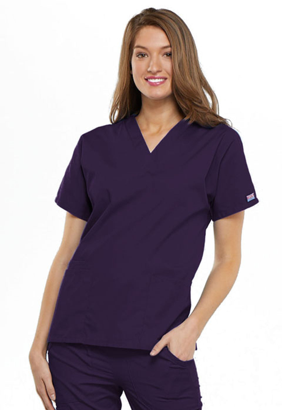 Cherokee Workwear Originals Women’s V-Neck Top #4700 2