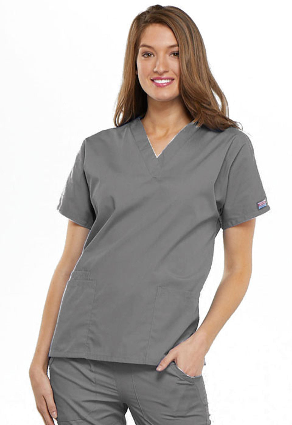 Cherokee Workwear Originals Women’s V-Neck Top #4700 3