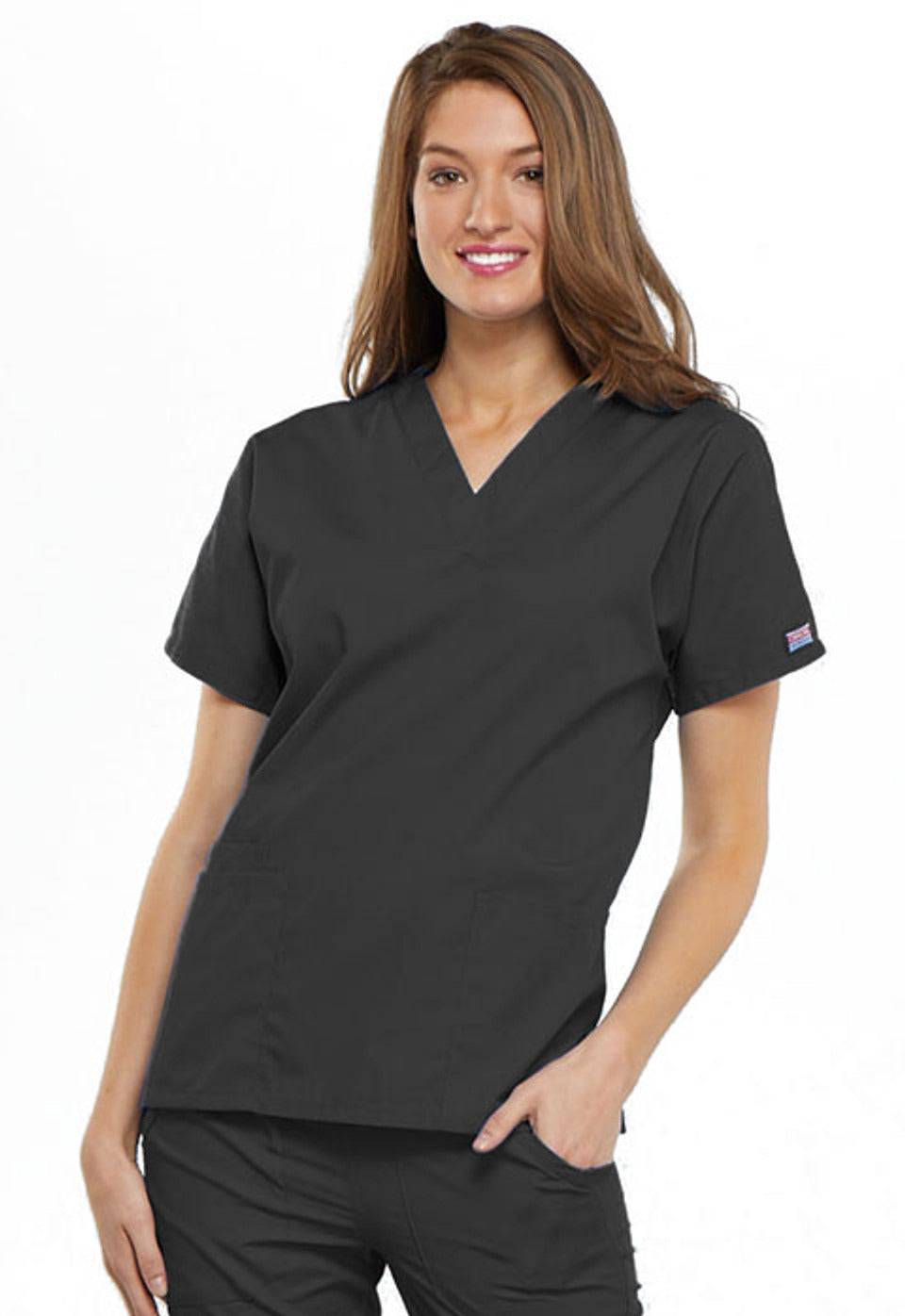 Cherokee Workwear Originals Women’s V-Neck Top #4700 5