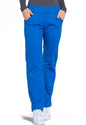 Cherokee Workwear Professionals Women's Mid Rise Pull-On Cargo Pant - Royal