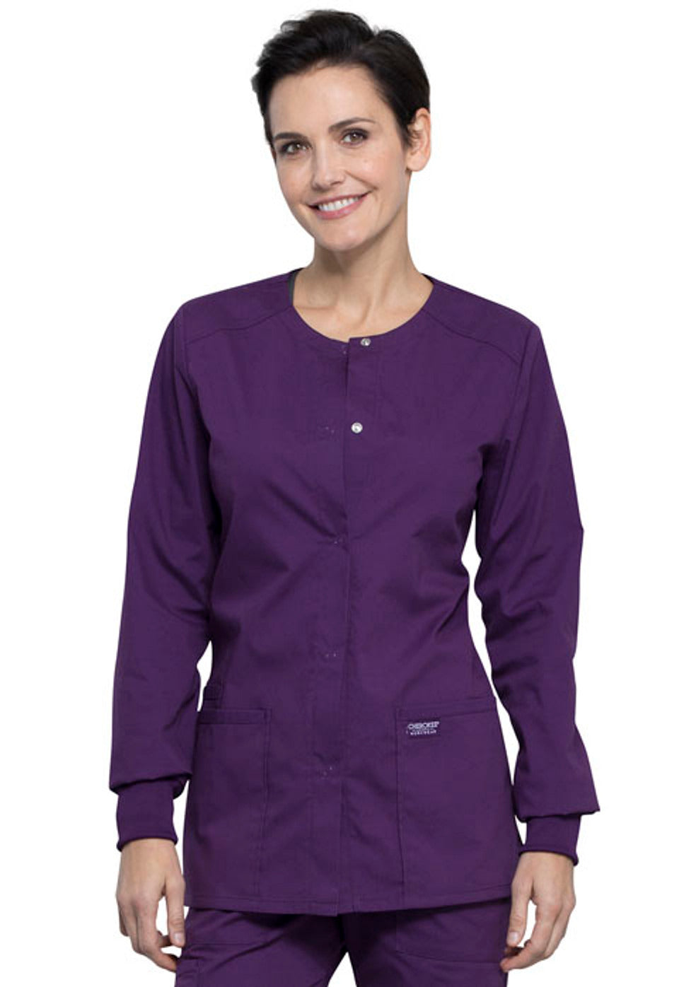 Cherokee Workwear Professionals Women's Snap Front Jacket #WW340 2