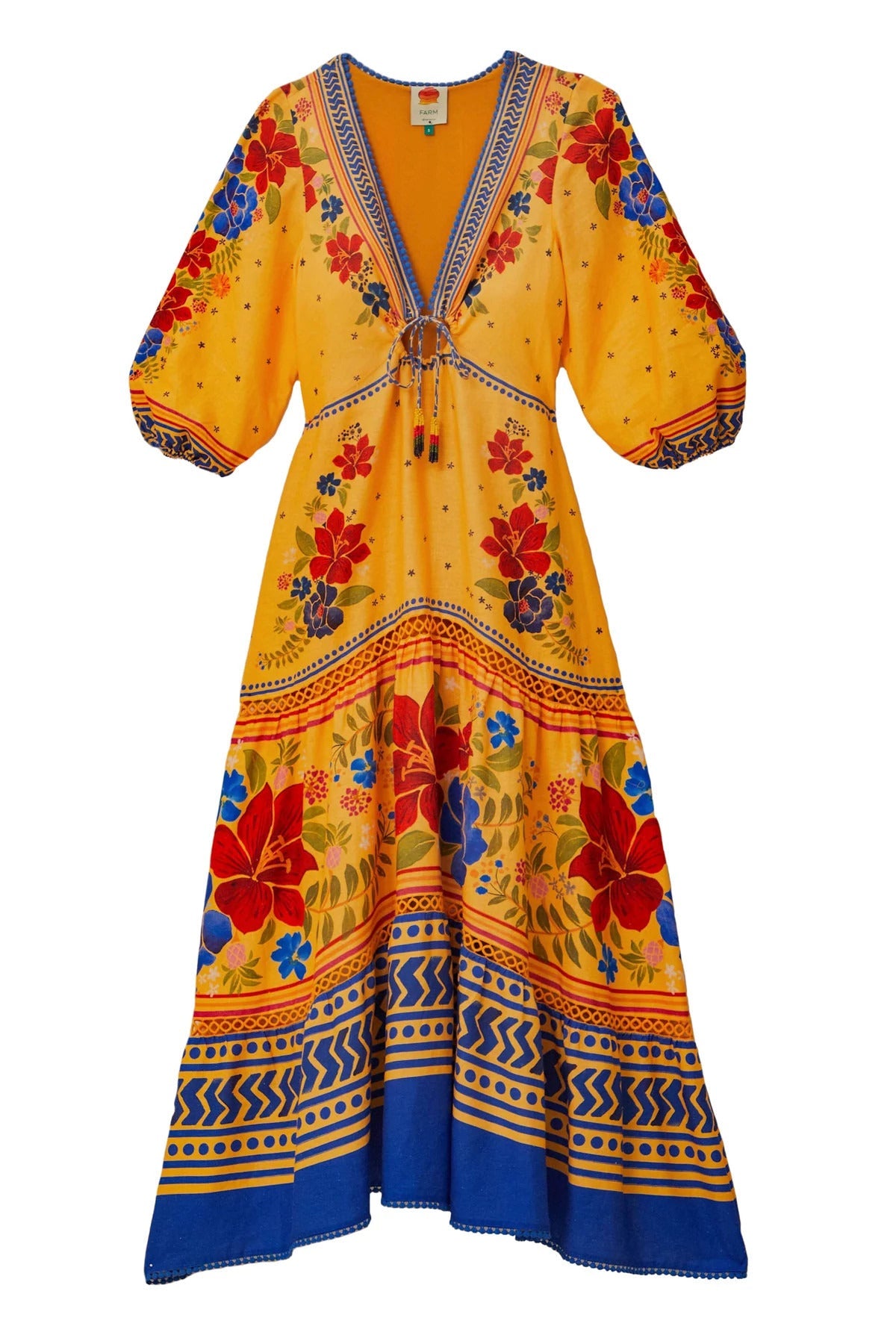 FARM Rio Women's Floral Yard Yellow Maxi Dress