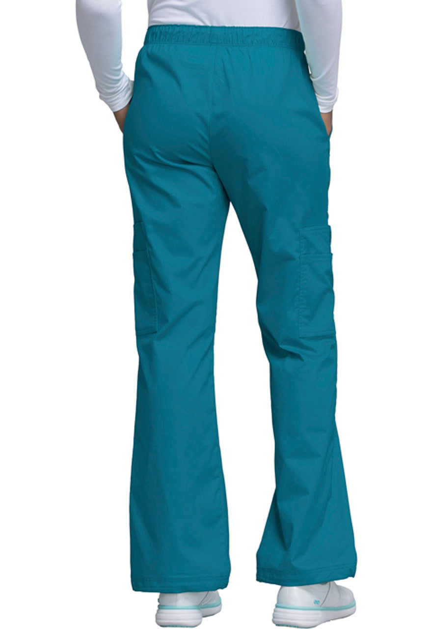 Cherokee Workwear Core Stretch Women's Mid Rise Pull-On Cargo Pant #4005-3