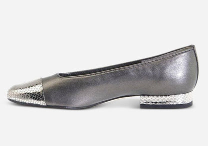 Marmi Shoes Women's  Vaneli Fc-313 - Pewter Pearl Nappa/Silver Snake Print