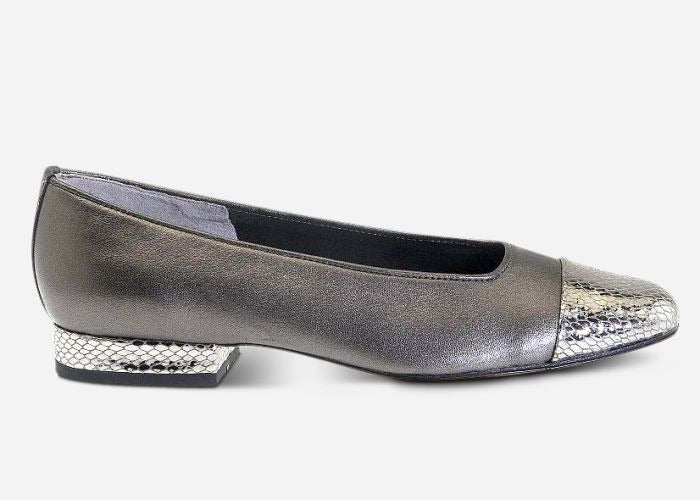 Marmi Shoes Women's  Vaneli Fc-313 - Pewter Pearl Nappa/Silver Snake Print