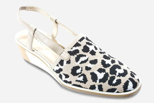 Marmi Shoes Women's Vaneli Greer - Beige Leopard Stretch Knit