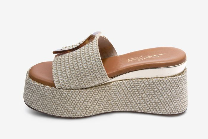 Marmi Shoes Women's Sesto Meucci Sidon -  Beige Fabric Platino