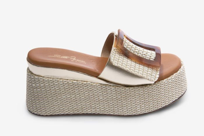 Marmi Shoes Women's Sesto Meucci Sidon -  Beige Fabric Platino