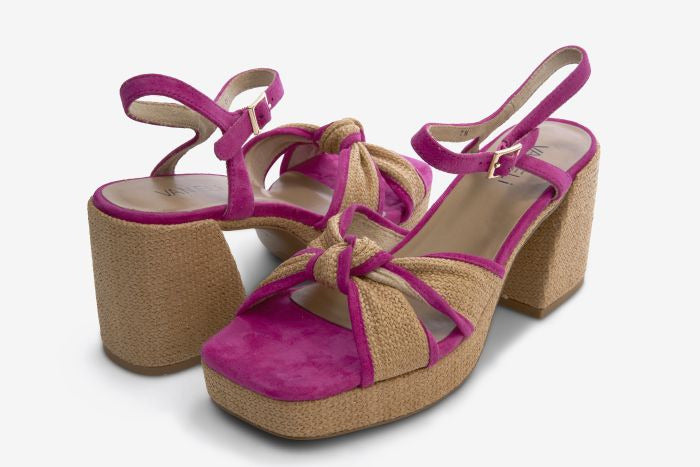 Marmi Shoes Women's  Vaneli Mina - Fushia and Natural