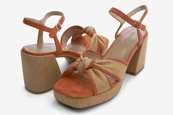 Marmi Shoes Women's  Vaneli Mina - Orange and Natural