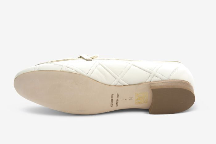 Marmi Shoes Women's Sesto Meucci 8214 - Light Cream Stitched Nappa