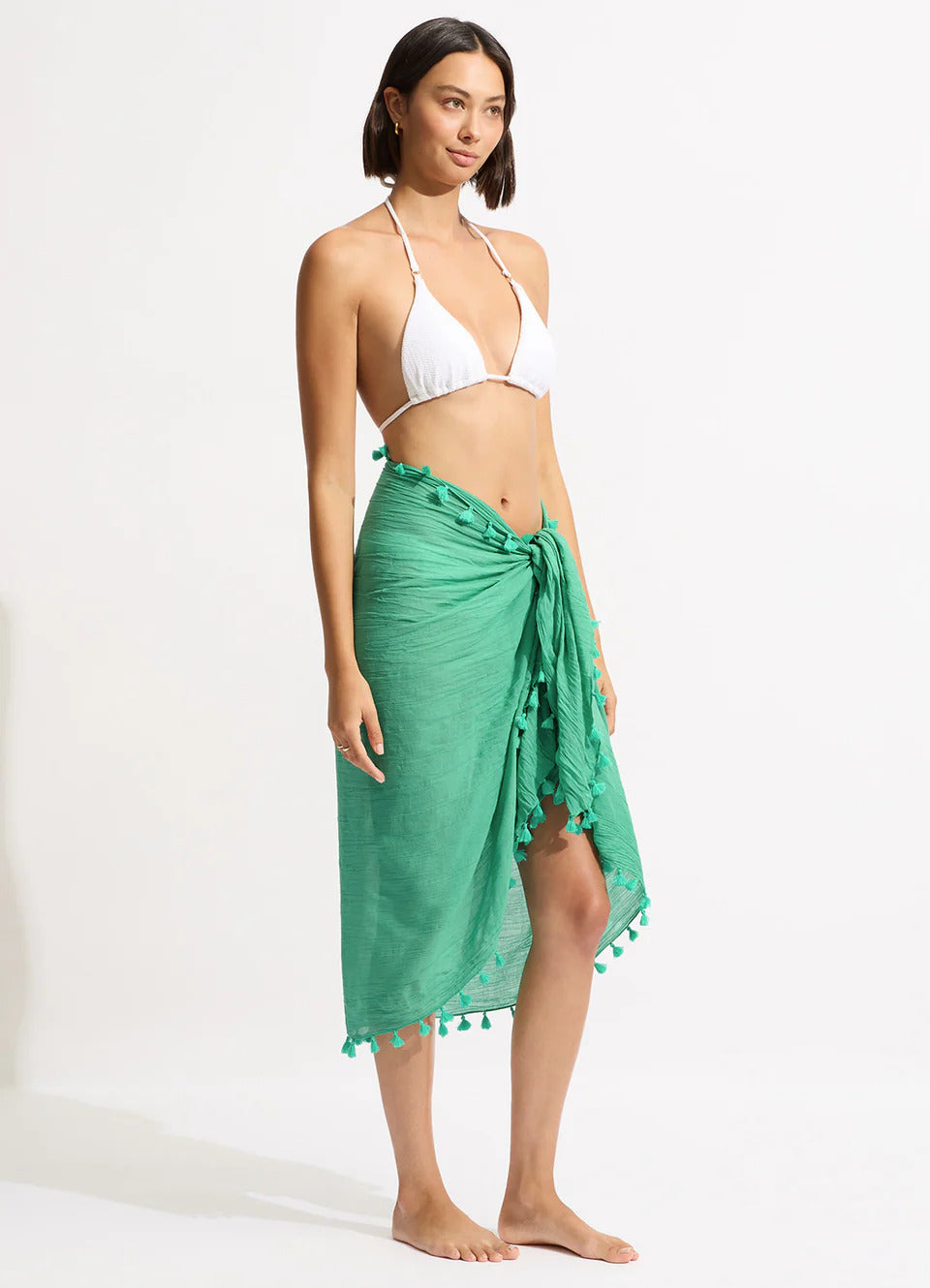 Seafolly Women's Cotton Gauze Sarong - Jade