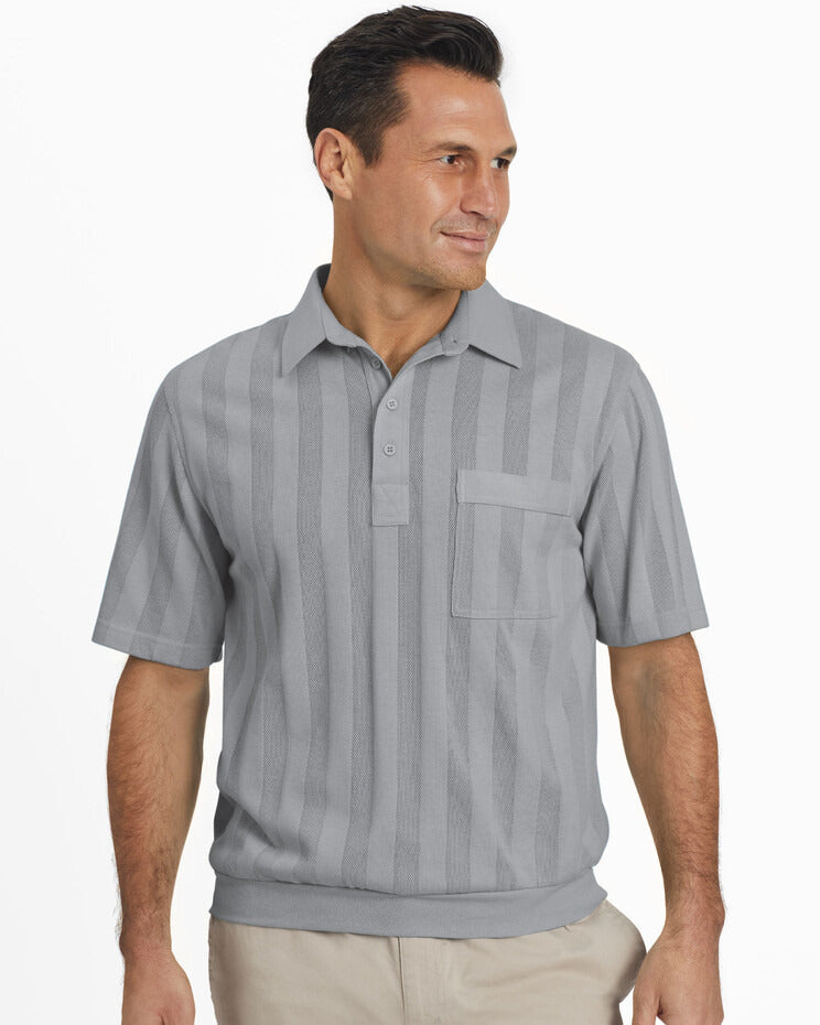 Blair Men's John Blair Short-Sleeve Tone-on-Tone Polo