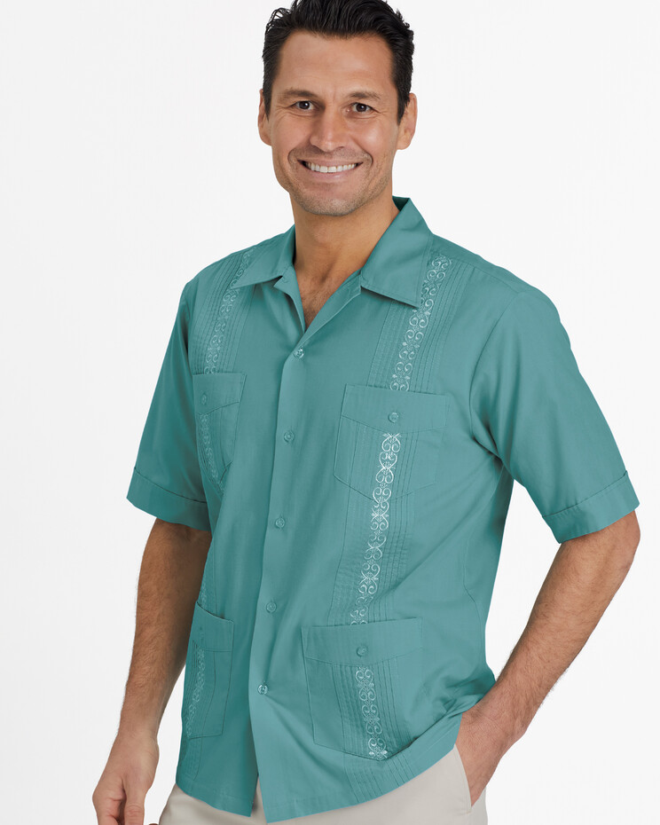 Blair Men's John Blair Short-Sleeve Guayabera Shirt