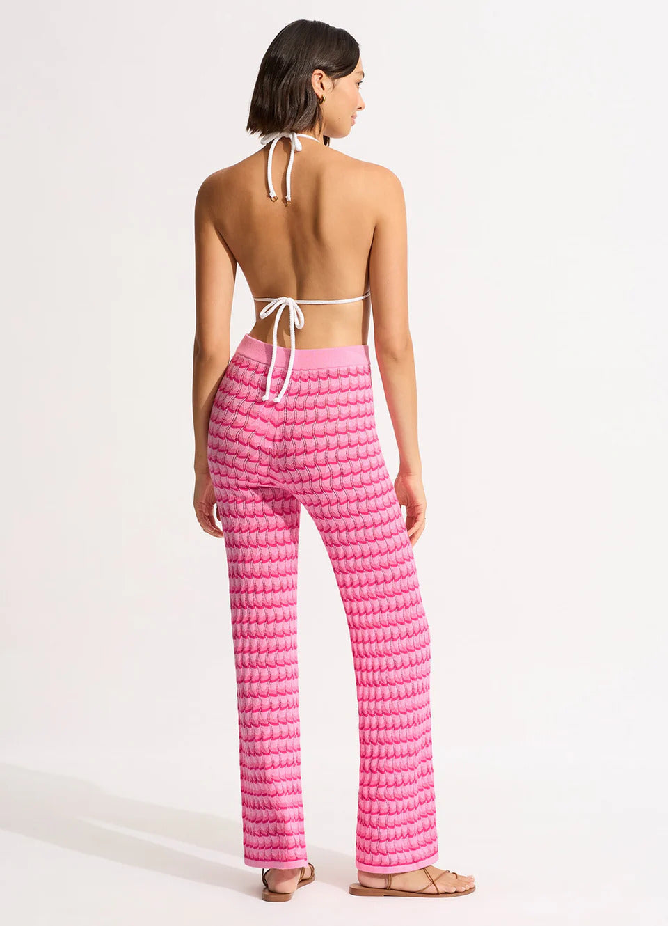 Seafolly Women's Carnaby Knit Pant - Fuchsia Rose