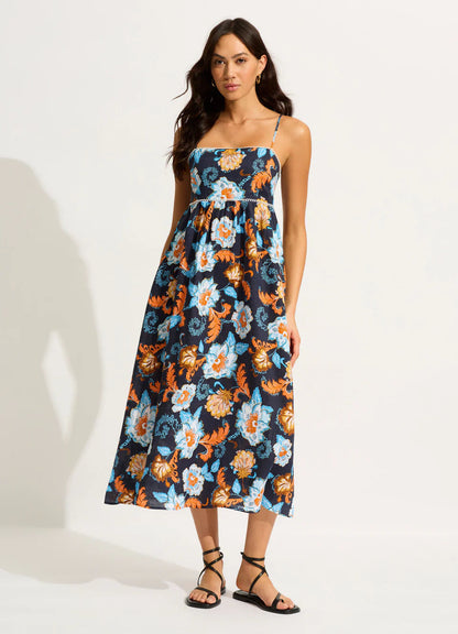 Seafolly Women's Spring Festival Midi Dress - True Navy