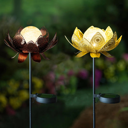 VivaTerra Lotus Flower Solar Garden Stake