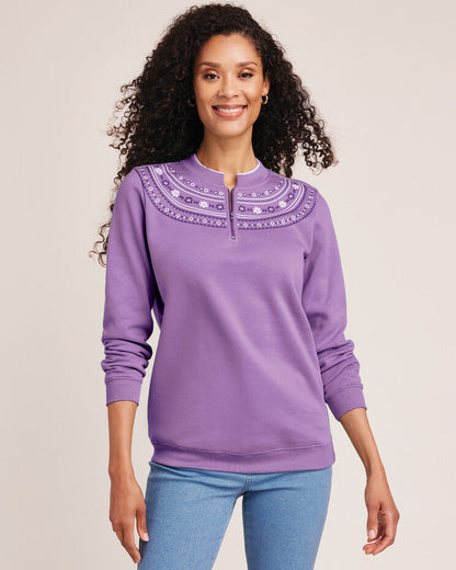 Blair Women's Printed Yoke Sweatshirt 2