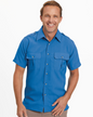 Blair Men's John Blair Short-Sleeve Linen-Look Pilot Shirt 1