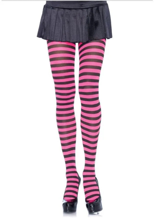 Leg Avenue Women's Striped Tights 2