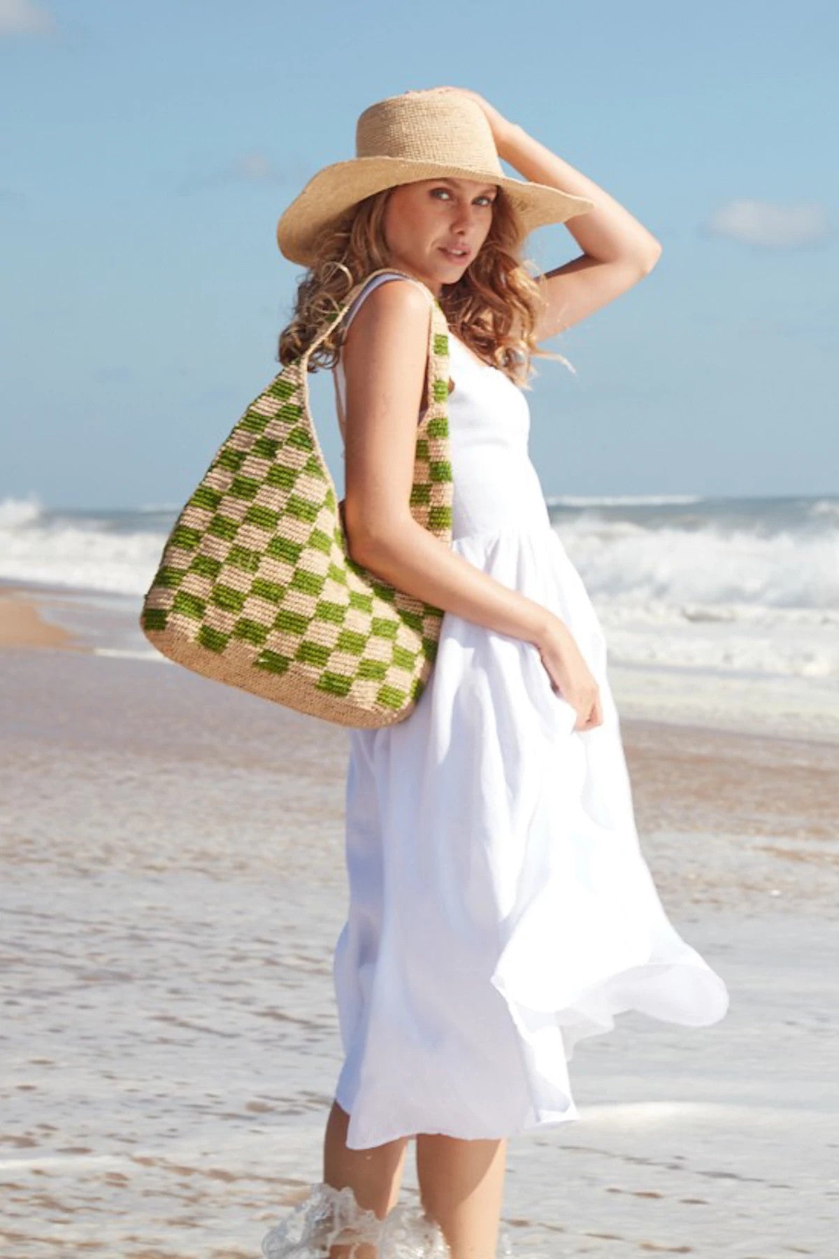 Mar Y Sol Abby Emerald Tote