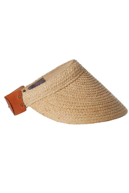 Lola Hats Marquee Woven Visor - NATURAL/BROWN