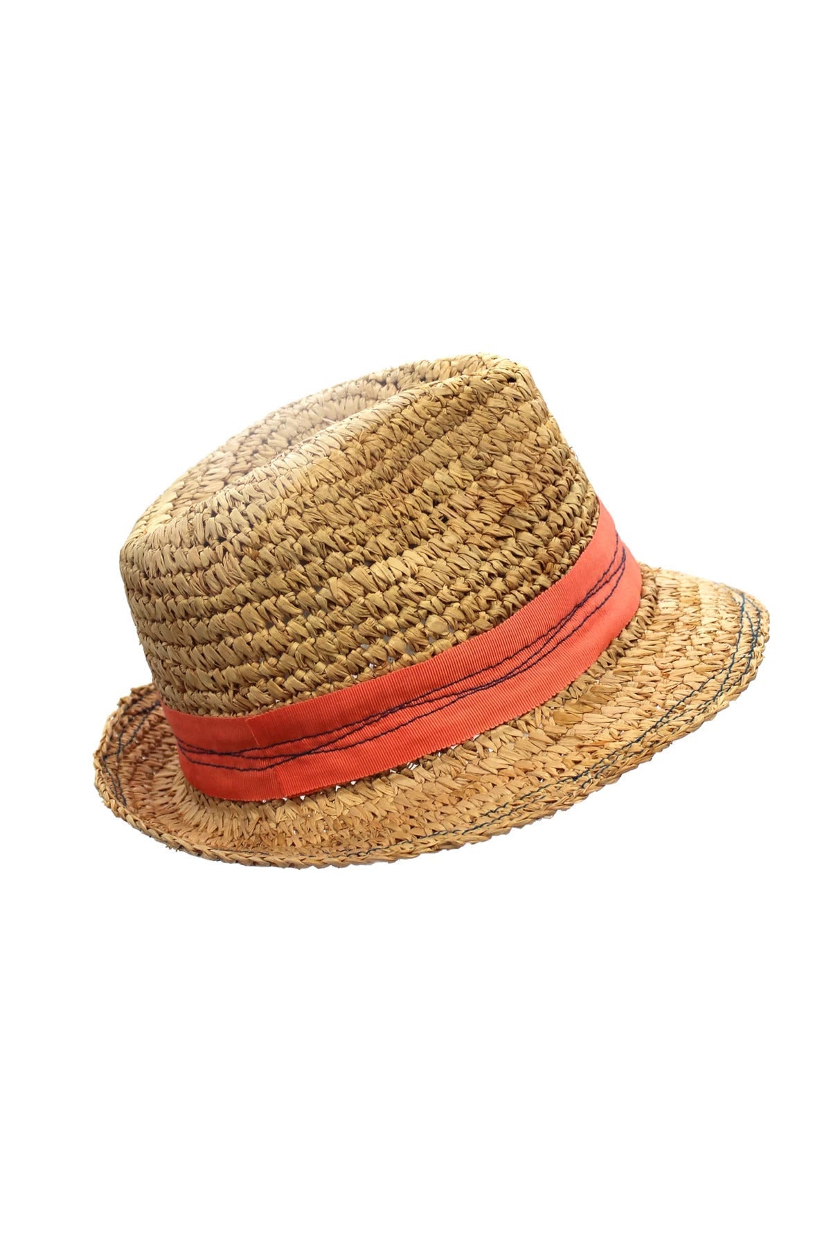 Lola Hats Tarboush Grosgrain Topstitched Fedora