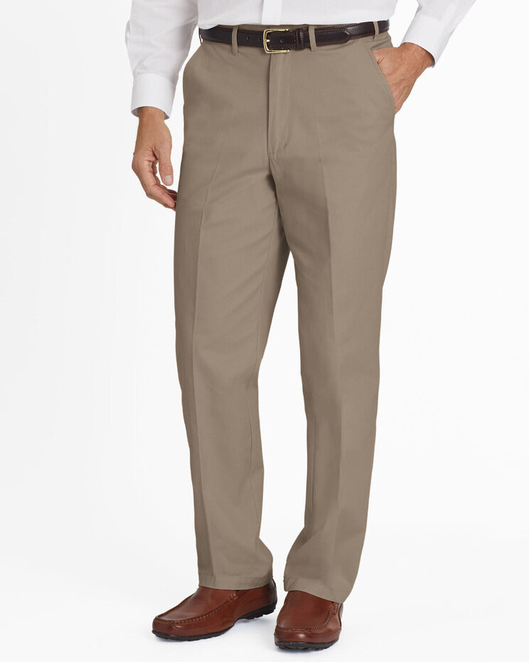 Blair Men's JohnBlairFlex Adjust-A-Band Relaxed-Fit Plain-Front Chinos 1