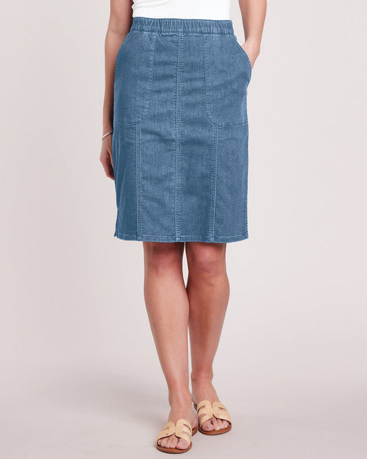 Blair Women's Knit Denim Skirt