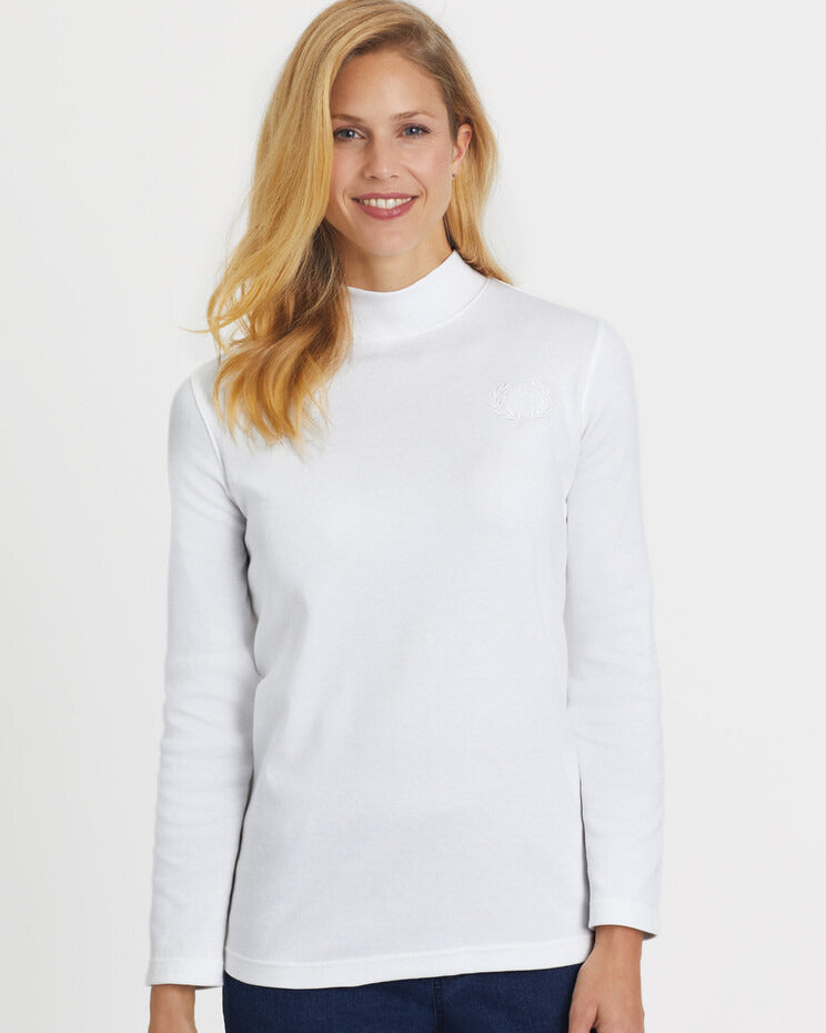 Blair Women's Essential Knit Long Sleeve Mock Top 8