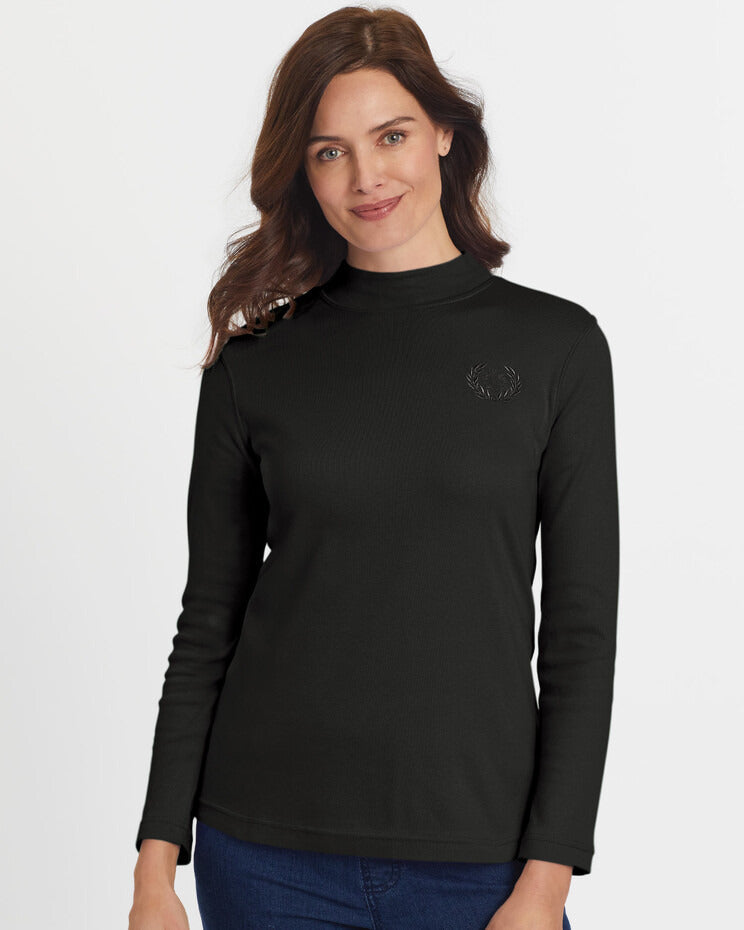 Blair Women's Essential Knit Long Sleeve Mock Top 1