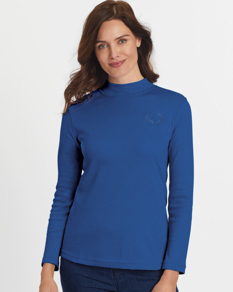 Blair Women's Essential Knit Long Sleeve Mock Top 6