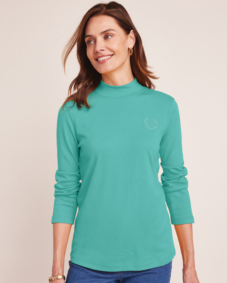 Blair Women's Essential Knit Long Sleeve Mock Top 2