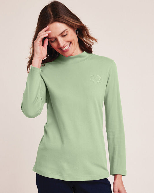 Blair Women's Essential Knit Long Sleeve Mock Top 14