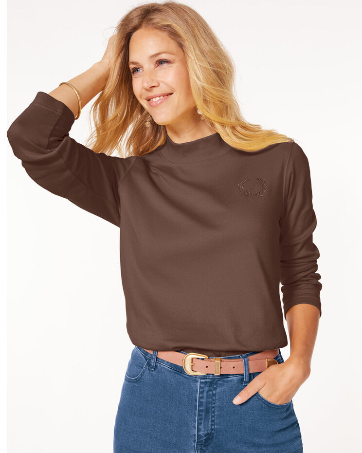 Blair Women's Essential Knit Long Sleeve Mock Top 17