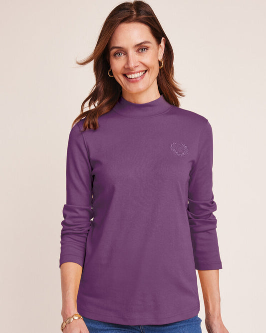 Blair Women's Essential Knit Long Sleeve Mock Top 7