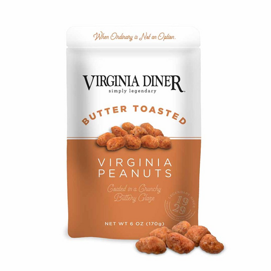 Virginia Diner Butter Toasted Peanuts Resealable Pouch